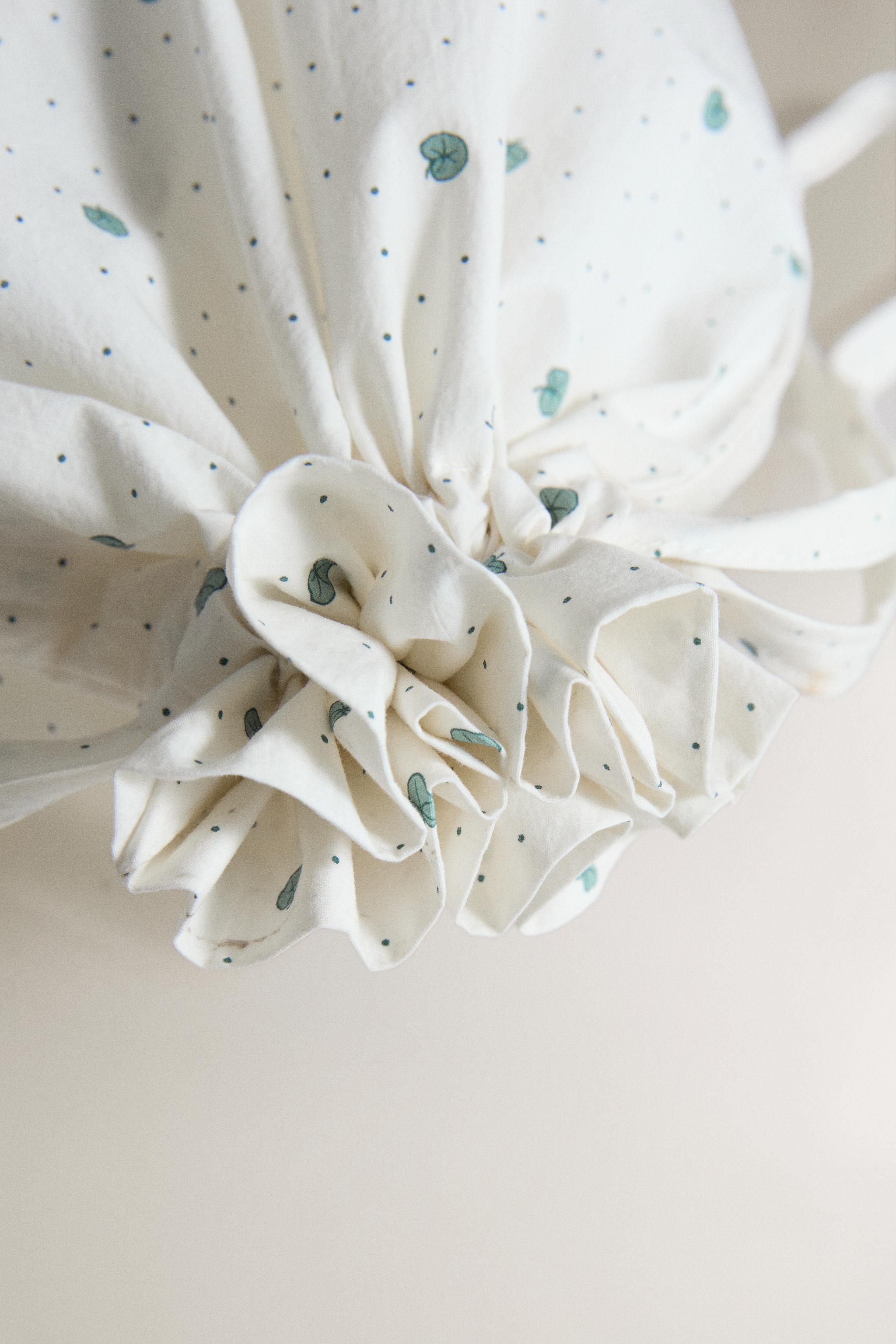 SAC RANGEMENT VÊTEMENTS ENFANT COTON FEUILLES
